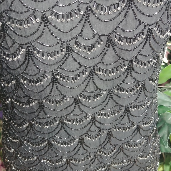 BEADED LITTLE BLACK DRESS SZ MM/L - Picture 3 of 5